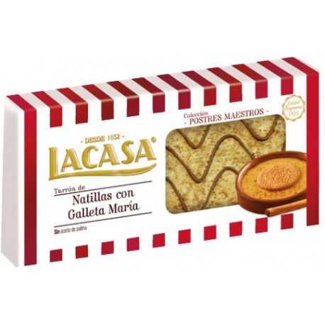 Lacasa Turrón Praliné de Natillas&Galleta María 200 gr. Lacasa Turrón Praliné de Natillas&Galleta María 200 gr.