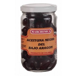 Comprar Aceitunas Negras de Aderezo de Calanda (Bajo Aragón) -Marchenica- 200g - Vinorema