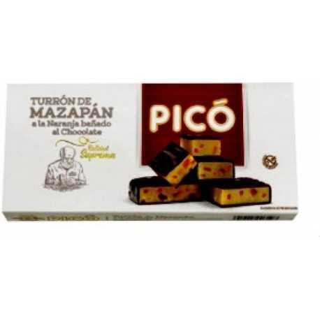 PICÓ 66 Turrón de Chocolate de Mazapán a la Naranja Bañado PICÓ 66 Turrón de Chocolate de Mazapán a la Naranja Bañado